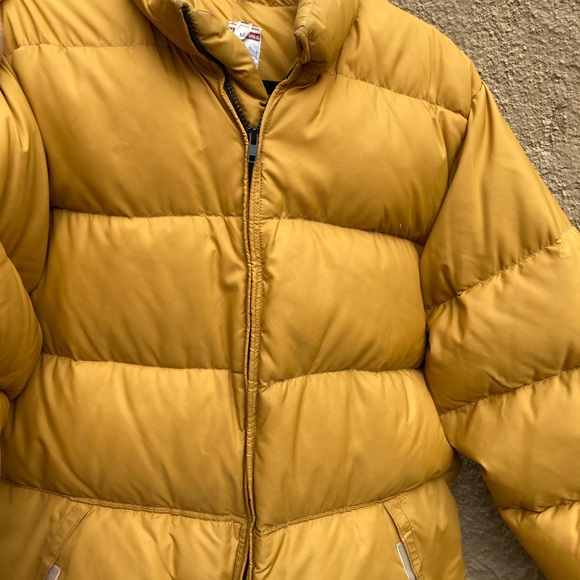 Men's VTG Frostline Kit Yellow Puffer Jacket M Full Zip Pockets Boulder Classic - Picture 11 of 15